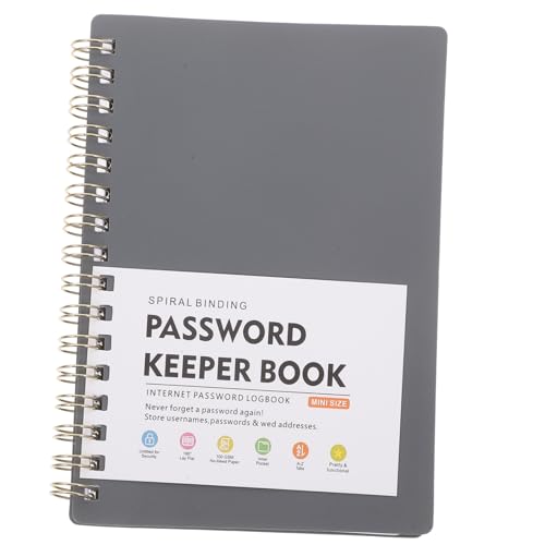 Angoily Passwortbuch mit Spiralbindung und Farbigen Alphabetischen Registertabs Portabler Passwort Organizer für Sichere Verwaltung von Website Zugangsdaten und Adressen Handliches von Angoily