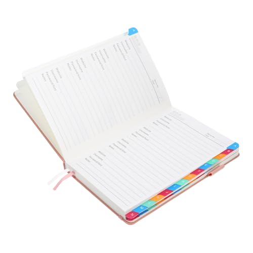 Angoily Passwortregistrierungsbuch notizbuch Multifunktions-Passwort-Notizblock Notizblock für Website-Adresse aufzeichnen Aufnahmebuch Adressbuch von Websites Passwort Buch Papier Rosa von Angoily