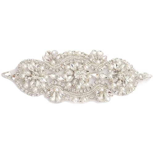 Angoily Perlen Strass Applique für Brautgürtel Hochzeitskleider Sash Patch Glänzend Schmuck Applikation DIY Zubehör Angoily Perlen Strass Applique für Brautgürtel Hochzeitskleider Sash Patch Glänzend Schmuck Applikation DIY Zubehör von Angoily