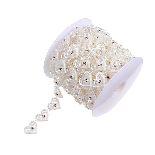 Angoily Perlen Strasskette Yards DIY Dekoband für Hochzeitstorten Perlenband zum Aufnähen Abs material Langlebig Vielseitig für Festdeko Geschenkideen Angoily Perlen Strasskette Yards DIY Dekoband für Hochzeitstorten Perlenband zum Aufnähen Abs material Langlebig Vielseitig für Festdeko Geschenkideen von Angoily