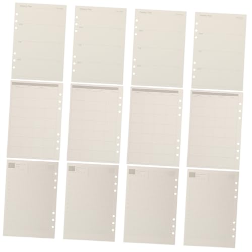 Angoily Planner Refill Teilig Ringbuch Nachfüllpapier Liniert Tages Wochen und Monatsplaner Einlegeblätter Tintenfreundlich Vielseitig für Schule Büro und von Angoily