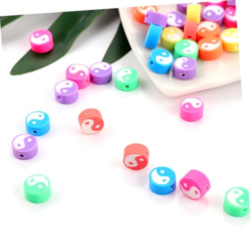 Angoily Polymer Clay Perlen mit Muster Flache Bunte Schmuckperlen für DIY Armband Halskette Weiche Tonperlen zum Auffädeln für Bastelarbeiten und Schmuckherstellung Angoily Polymer Clay Perlen mit Muster Flache Bunte Schmuckperlen für DIY Armband Halskette Weiche Tonperlen zum Auffädeln für Bastelarbeiten und Schmuckherstellung von Angoily