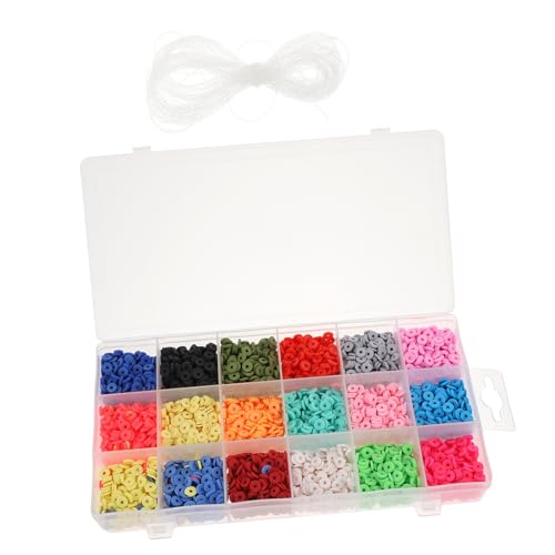 Angoily Polymer Clay Scheiben Böhmische Stil Perlen Zubehör für DIY Schmuckherstellung Langlebige und Leichte Handwerksmaterialien für Armbänder und Design von Angoily
