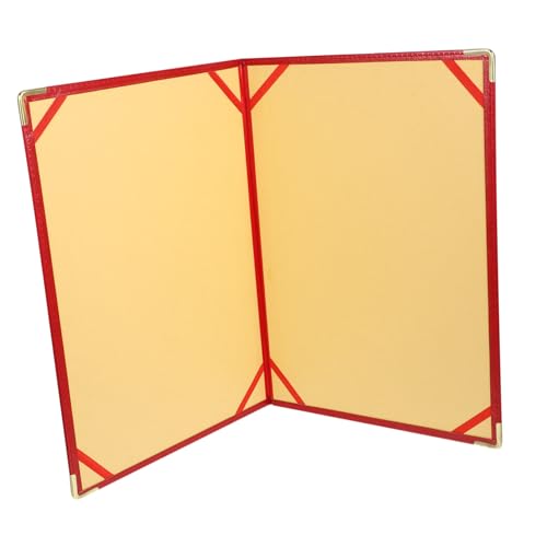 Angoily Portfolio für Männer Halter Bindemittel Unterlagen Datei Dokumenten-Organizer-Folio besprechungsmappe aktenkoffer mappen Ordner-Portfolio-Organizer Büro-Portfolio-Ordner Papier rot von Angoily