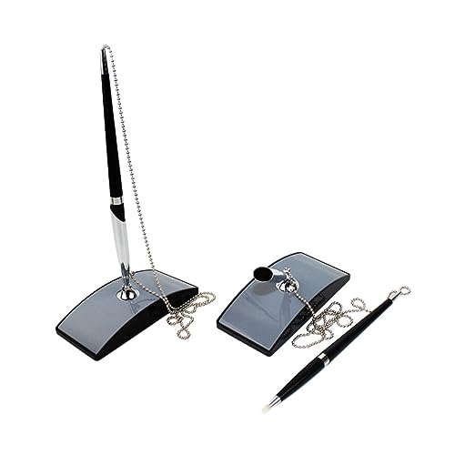 Angoily Premium Kugelschreiber mit Standfuß Schreibgerät für Büro Schule und Zuhause für Einzelhandel und Schwarze Stabiles Design Zufällige Farbe von Angoily
