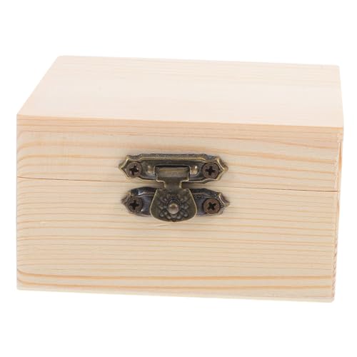 Angoily Quadratische Kleine Holzkiste mit Deckel Robustes DIY Holzbox kit zum Bemalen Vintage Schmuckschatulle Kreative Geschenkverpackung für Geburtstage Feiertage und Hochzeiten Angoily Quadratische Kleine Holzkiste mit Deckel Robustes DIY Holzbox kit zum Bemalen Vintage Schmuckschatulle Kreative Geschenkverpackung für Geburtstage Feiertage und Hochzeiten von Angoily