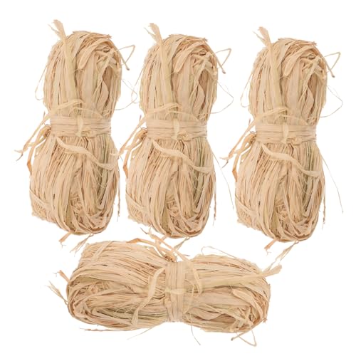 Angoily Raffia Bastband für Floristen Geschenkverpackung DIY Bastelschleifen Natürliche Stroh Dekoration für Hochzeit Party und Wohnaccessoires Vielseitig Verwendbar von Angoily