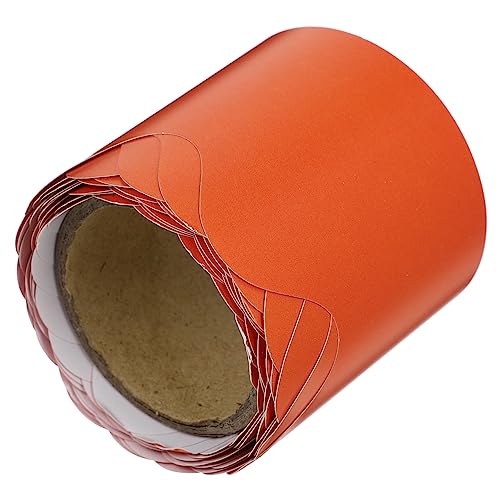 Angoily Randdekorpapier bürodeko büro dekoration Klassenzimmer Dekoration office decoration Tür Tapetenrand Clip schreibtisch zubehör Tafelrandbesatz Bulletin-Umrandung Papierstau Orange von Angoily