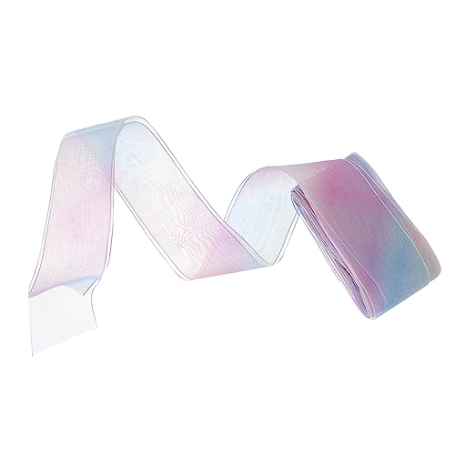 Angoily Regenbogen Chiffonband mit Farbverlauf Yards DIY Bänder für Haaraccessoires Dekorationen und Geschenkverpackungen für Festivalprojekte von Angoily