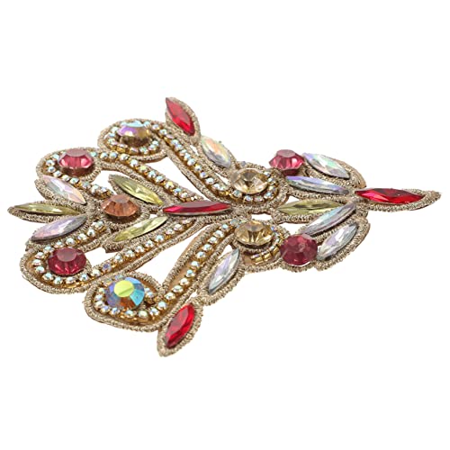 Angoily Rhinestone Applikation Patch für Kleidung Selbstklebender Strass Aufnäher zum Dekorieren von Schuhen Jacken und Jeans Blumenmuster von Angoily