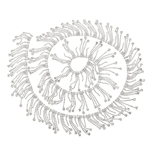 Angoily Rhinestone Quaste Kette für Diy Dekoration Multifunktionale und Strapazierfähige Craft Chain Silber für Kleidung und Accessoires von Angoily