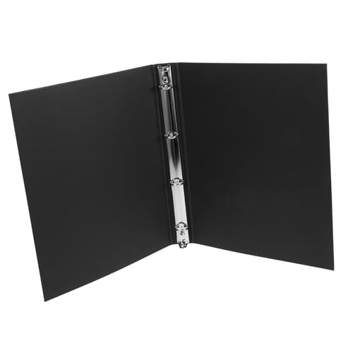 Angoily Ring Binder Cover aus Robustem Kraftpapier Wiederbefüllbares Lose Notizbuch Sicherer Ringverschluss Praktischer Dokumenten Geschäftsordner für Schule und Büro von Angoily