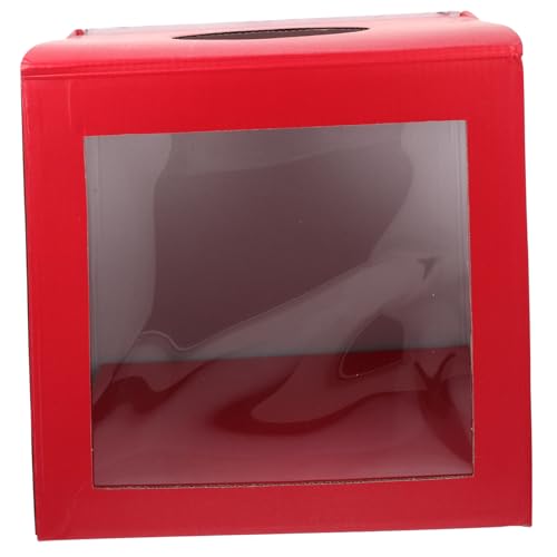 Angoily Robuste Lotteriebox aus Pappe Wiederverwendbarer Mehrzweck Aufbewahrungsbehälter für Partyspiele Klassische Rote Farbe Verschleißfest und Bruchstabil für und Dekorationszwecke Angoily Robuste Lotteriebox aus Pappe Wiederverwendbarer Mehrzweck Aufbewahrungsbehälter für Partyspiele Klassische Rote Farbe Verschleißfest und Bruchstabil für und Dekorationszwecke von Angoily