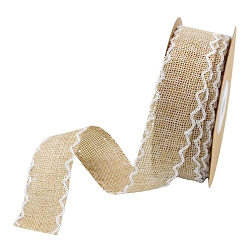 Angoily Rolle 10 Schleifenband leinengardine leinentuch band verpackung Festivalgeschenk weißes Band Blumenwickband Verpackungsband für Party frische Blumenbänder Beige Angoily Rolle 10 Schleifenband leinengardine leinentuch band verpackung Festivalgeschenk weißes Band Blumenwickband Verpackungsband für Party frische Blumenbänder Beige von Angoily