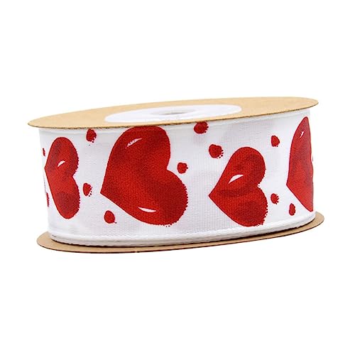 Angoily Rotes Geschenkband mit Liebesmuster Gedrucktes Schleifenband für Valentinstag Hochzeit und Geschenkbox Dekoration Haltbares DIY Band für Schleifen Sträuße und Bastelarbeiten Angoily Rotes Geschenkband mit Liebesmuster Gedrucktes Schleifenband für Valentinstag Hochzeit und Geschenkbox Dekoration Haltbares DIY Band für Schleifen Sträuße und Bastelarbeiten von Angoily