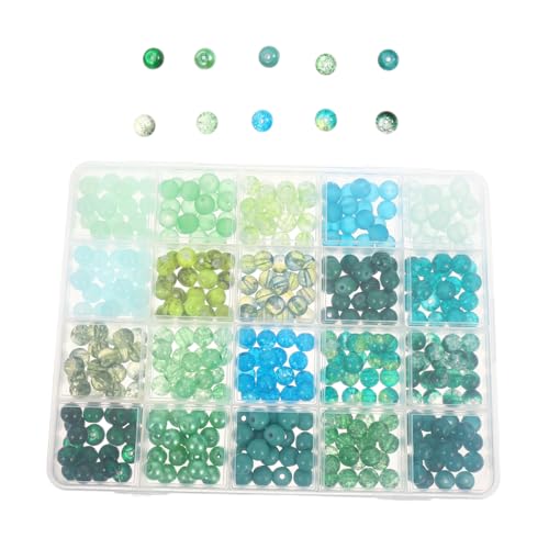 Angoily Runde Glasperlen Großes Loch Für DIY Schmuckherstellung Glatte Grüne Glasperlen Für Armbänder Halsketten Ohrringe Inklusive Aufbewahrungsbox Vielseitig Für Kreative Designs Angoily Runde Glasperlen Großes Loch Für DIY Schmuckherstellung Glatte Grüne Glasperlen Für Armbänder Halsketten Ohrringe Inklusive Aufbewahrungsbox Vielseitig Für Kreative Designs von Angoily