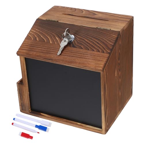 Angoily Rustikale Holz spendenbox mit Schloss Wandmontage Vielseitige Vorschlags Wahlurne Stabile Holzkonstruktion Vintage Design für Büro Schule Zuhause Angoily Rustikale Holz spendenbox mit Schloss Wandmontage Vielseitige Vorschlags Wahlurne Stabile Holzkonstruktion Vintage Design für Büro Schule Zuhause von Angoily