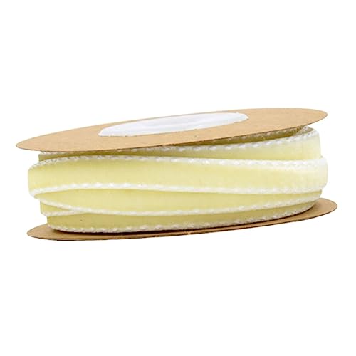 Angoily Samtband für DIY Dekoration Beige Flocking Ribbon für Hochzeiten Kleidung und Bastelarbeiten Elegantes Geschenkband für Feste und Partys von Angoily