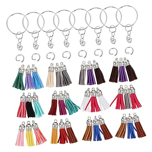 Angoily Schlüsselanhänger Set mit Quasten Teiliges Diy Zubehör für Schlüsselringe Anhänger und Schmuckherstellung für Kreative Bastelprojekte und Angoily Schlüsselanhänger Set mit Quasten Teiliges Diy Zubehör für Schlüsselringe Anhänger und Schmuckherstellung für Kreative Bastelprojekte und von Angoily