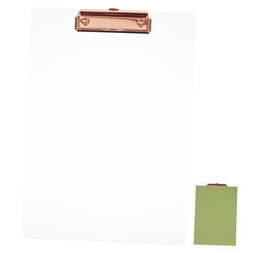 Angoily Schreibbrett Transparent Roségold Multifunktionales Klemmbrett als Schreibunterlage und Praktischer Schreibsupport für Schüler und Büro Leicht und Robust Angoily Schreibbrett Transparent Roségold Multifunktionales Klemmbrett als Schreibunterlage und Praktischer Schreibsupport für Schüler und Büro Leicht und Robust von Angoily