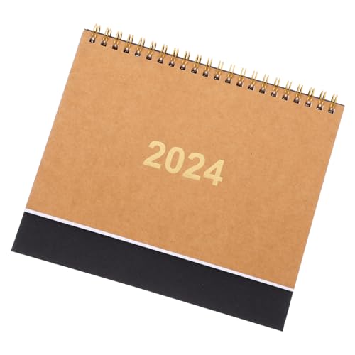 Angoily Schreibtischkalender Kalender mit Doppeldrahtbindung Büro Schule Familienkalender Tagesablauf dekoration büroartikel staffelei Planungskalender monatliche Kalenderverzierung Papier von Angoily
