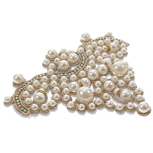 Angoily Schuhblume Bügelgrundstoff Patch Mantelmaterial Hut Klebepatches Kleidung Patch Verzierungen Kleine Applikation Nähen Basteln Tags Kleidung Beige Strass von Angoily