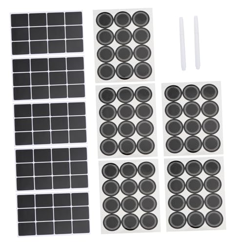 Angoily Schwarze Abwischbare PVC Tafelaufkleber mit Weißem Kreidemarker Wasserfeste Selbstklebende Etiketten für Flaschen Dosen Küchenbehälter Einfach Ablösbar Vielseitig Beschriftbar Angoily Schwarze Abwischbare PVC Tafelaufkleber mit Weißem Kreidemarker Wasserfeste Selbstklebende Etiketten für Flaschen Dosen Küchenbehälter Einfach Ablösbar Vielseitig Beschriftbar von Angoily