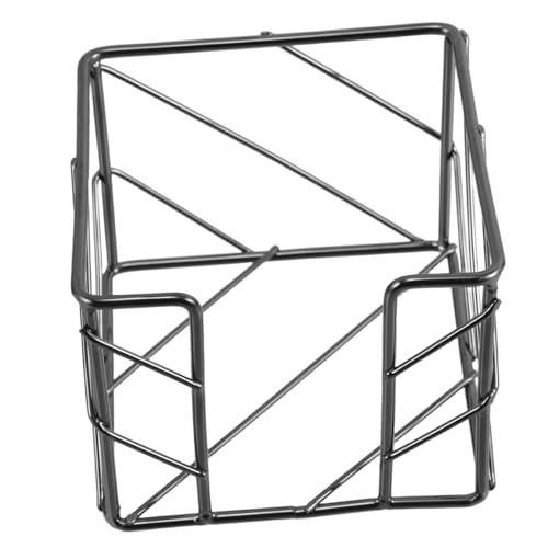 Angoily Schwarzer Metall Würfel Memo Pad Halter Organizer Schreibtisch Büro Schule Multifunktionaler Notizblockhalter Draht Post Organizer für Stifte Büroklammern und Pinnnadeln von Angoily