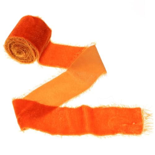 Angoily Seidenband Geschenkband Samtband mit Handgerissenen Kanten DIY Dekorationsband für Geschenkverpackung Brautsträuße Hochzeitseinladungen Vielseitiges Bastelband in Pumpkin Angoily Seidenband Geschenkband Samtband mit Handgerissenen Kanten DIY Dekorationsband für Geschenkverpackung Brautsträuße Hochzeitseinladungen Vielseitiges Bastelband in Pumpkin von Angoily