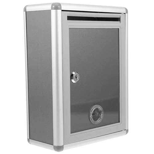 Angoily Sichere Wandbriefkasten mit Schloss aus Metall und Kunststoff Multifunktionale Post Vorschlagsbox Abschließbar für Schule Büro Öffentliche Plätze Geeignet für Briefe Zeitungen Angoily Sichere Wandbriefkasten mit Schloss aus Metall und Kunststoff Multifunktionale Post Vorschlagsbox Abschließbar für Schule Büro Öffentliche Plätze Geeignet für Briefe Zeitungen von Angoily