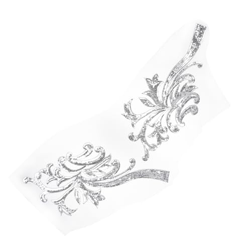 Angoily Silberne Stickerei Blumen Patches Gestickte Applikationen Langlebige DIY Stoffaufnäher für Kleidung Tanzkostüme und Kleider Verzierung Angoily Silberne Stickerei Blumen Patches Gestickte Applikationen Langlebige DIY Stoffaufnäher für Kleidung Tanzkostüme und Kleider Verzierung von Angoily