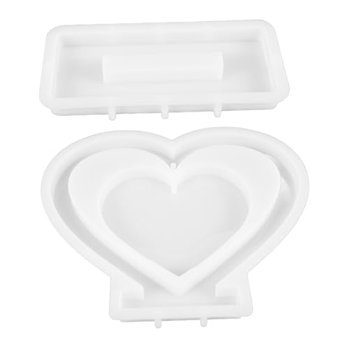 Angoily Silikonform Herzform Bilderrahmen Set für Epoxidharz DIY Foto Display Flexible Langlebige Gießform Multifunktional für Basteln und Wohnkultur von Angoily