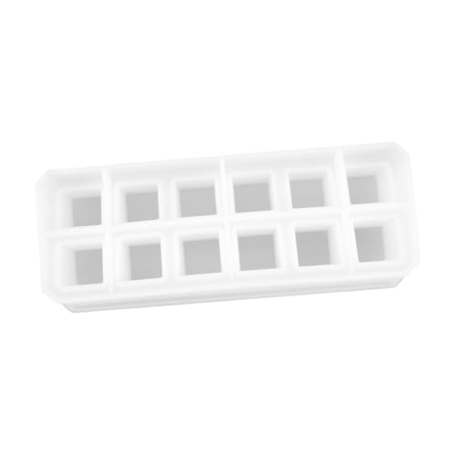 Angoily Silikonform Lippenstifthalter Fächer DIY Epoxidharz Gießform Flexible Aufbewahrungsbox Kreativ Langlebig für Schmuck und Kosmetik Organizer Desktop Dekoration von Angoily
