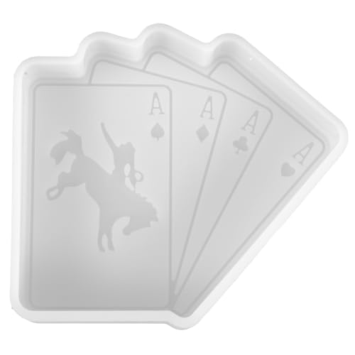 Angoily Silikonform Poker DIY Anhängerform Langlebig Leicht Entformbar für Schmuckherstellung Epoxidharz Gießen Originelles Basteln Dekorative Anhänger Zubehör von Angoily