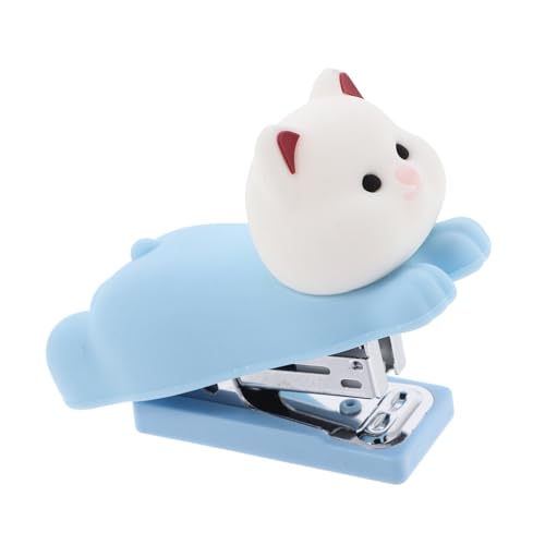 Angoily Silikonhefter bürobedarf Neuheit Hefter Desktop-Hefter Hefter für den Unterricht Schulmaterial Hochleistungshefter für den Schreibtisch Hefter für Schreibtisch Bürowefter PVC Blau von Angoily