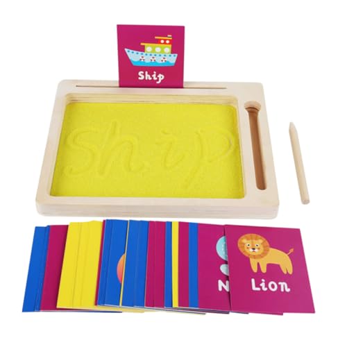 Angoily Spielzeugset zum Sandmalen Montessori-Lerntablett Buchstabenbildung Sandkasten Montessori-Zeichenbrett Schreibtablett aus Sand Adena Montessori- Papier Angoily Spielzeugset zum Sandmalen Montessori-Lerntablett Buchstabenbildung Sandkasten Montessori-Zeichenbrett Schreibtablett aus Sand Adena Montessori- Papier von Angoily