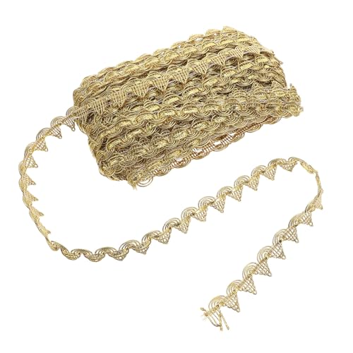 Angoily Spitzenbesatz mit Stickerei und Blumen: 27,8 m langes Nähband – Fransenbesatz mit goldener Bordüre für Kleidungsverzierungen, DIY-Stoffdekoration für Hochzeiten und Brautsträuße Angoily Spitzenbesatz mit Stickerei und Blumen: 27,8 m langes Nähband – Fransenbesatz mit goldener Bordüre für Kleidungsverzierungen, DIY-Stoffdekoration für Hochzeiten und Brautsträuße von Angoily