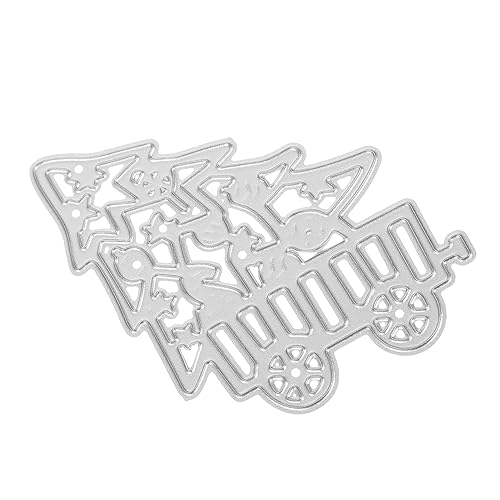 Angoily Stanzform für Weihnachtsbaum Karren Metall Wiederverwendbare DIY Prägeform für Scrapbooking Hohe Langlebigkeit und Einfache Handhabung für Kreative Bastelprojekte von Angoily