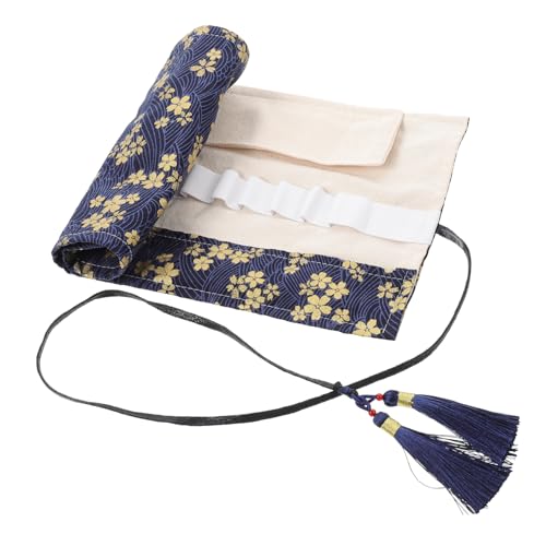 Angoily Strickset Häkelschlitze Tasche Organizer Nadeln Werkzeug Häkelnadelhalter Handaufbewahrung Rollendes Häkelnadeletui Kleine Tragbare Tasche Organisation Q Anfänger von Angoily