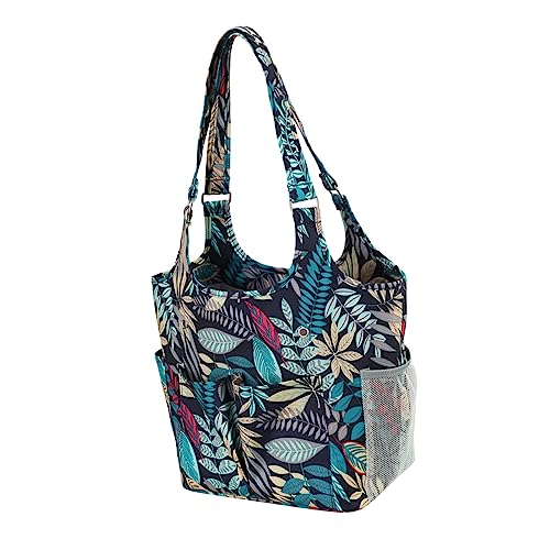 Angoily Stricktasche Oxford mit Blattmuster Wollgarnbehälter für Strick und Häkelprojekte für Anfänger Große Kapazität Perfektes für Besondere von Angoily