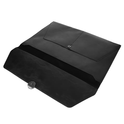 Angoily Taschenordner A4 Zubehör Dateiorganisator Dokumentenmappen unterlagen organizer file organizer aktenordner briefumschläge Portfolio-Mappe aus Leder, A4 Aktenhalter im Büro Black von Angoily