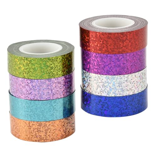 Angoily Teiliges Holografisches Glitzer Masking Tape Dekoratives Klebeband für DIY Bastelprojekte Scrapbooking Geschenkverpackung Vielseitiges Glitzerband für Planer und Kreative Angoily Teiliges Holografisches Glitzer Masking Tape Dekoratives Klebeband für DIY Bastelprojekte Scrapbooking Geschenkverpackung Vielseitiges Glitzerband für Planer und Kreative von Angoily