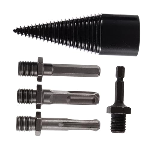 Angoily Teiliges Holzspalter bohrer Verschleißfestem Kohlenstoffstahl mit Abnehmbaren Griffen Kegelförmiger Spiralbohrer für Effizientes Spalten von Brennholz und Kastanien Kompatibel mit Angoily Teiliges Holzspalter bohrer Verschleißfestem Kohlenstoffstahl mit Abnehmbaren Griffen Kegelförmiger Spiralbohrer für Effizientes Spalten von Brennholz und Kastanien Kompatibel mit von Angoily