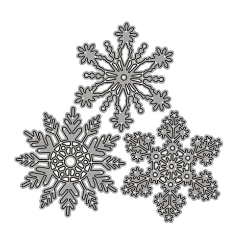 Angoily Teiliges Schneeflocken Stanzformen aus Metall Langlebige Prägeschablonen für Scrapbooking und DIY Karten Glatte Oberfläche Sicher für Vielseitig Einsetzbar von Angoily