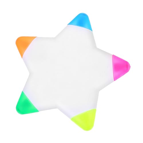 Angoily Textmarker mit fünfzackigem Stern Mark Stifte Textmarker Markerstift Glitzer-Textmarker Glitzermarker Büro Mark Stift flüssiger Textmarker bunte Highlighter Highlight-Stift Plastik von Angoily