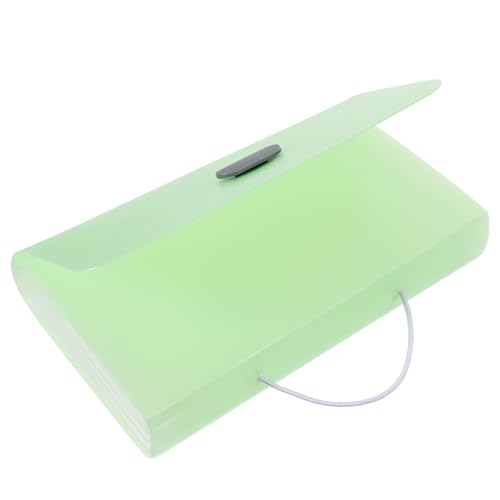 Angoily Tragbare Fächermappe Mini Fächer Organizer Dokumentenmappe Transparent Ordner für Büro Zuhause Leicht Langlebig Mehrzweck Mappe zum Sortieren von Papieren und Belegen von Angoily
