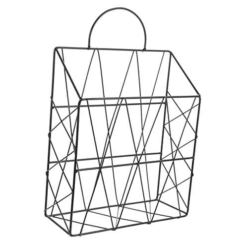 Angoily Tragbarer Zeitungsständer Gestell Buchanzeige Büro Halter Wandorganisator Groß Schreibtisch Bücherregal Zum Aufhängen An Der Wand Wandregal Für Zeitungen Eisen Black von Angoily