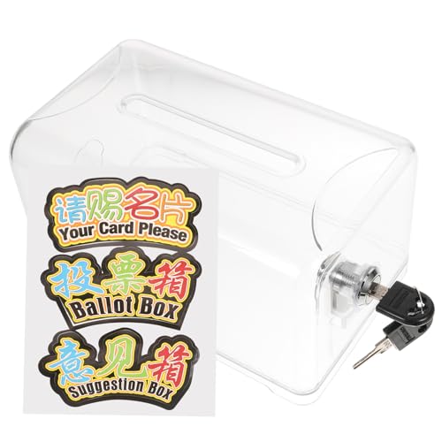 Angoily Transparent Spendenbox mit Schloss Wahlurne und Vorschlagsbox für Fundraising und Abstimmungen Sicher und Leicht für Veranstaltungen und Meinungen Angoily Transparent Spendenbox mit Schloss Wahlurne und Vorschlagsbox für Fundraising und Abstimmungen Sicher und Leicht für Veranstaltungen und Meinungen von Angoily