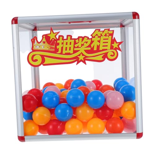 Angoily Transparente Acryl Raffle Box mit Bunten Loskugeln Robuste Multifunktionale Spenden und Losbehälter für Veranstaltungen Versammlungen Wohltätigkeitsaktionen von Angoily