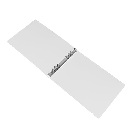 Angoily Transparenter Loose Leaf Ordner Wiederverwendbare Hülle für Notizbücher Elastischer Verschluss für Schule und Büro Design von Angoily